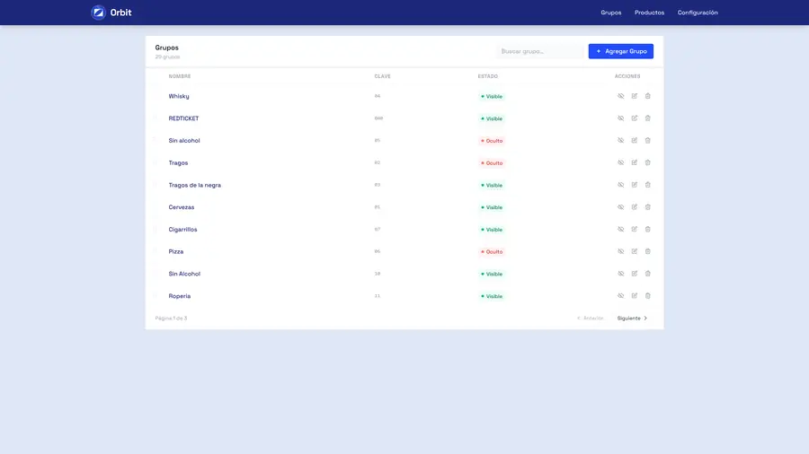 Autoservice Totem Manager group management page